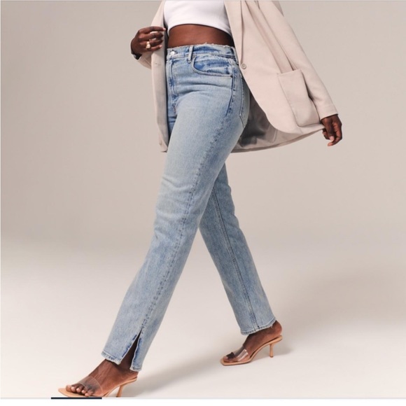 Abercrombie & Fitch Denim - Abercrombie 90s Straight Ultra High Rise Jeans Curve Love 32/14s